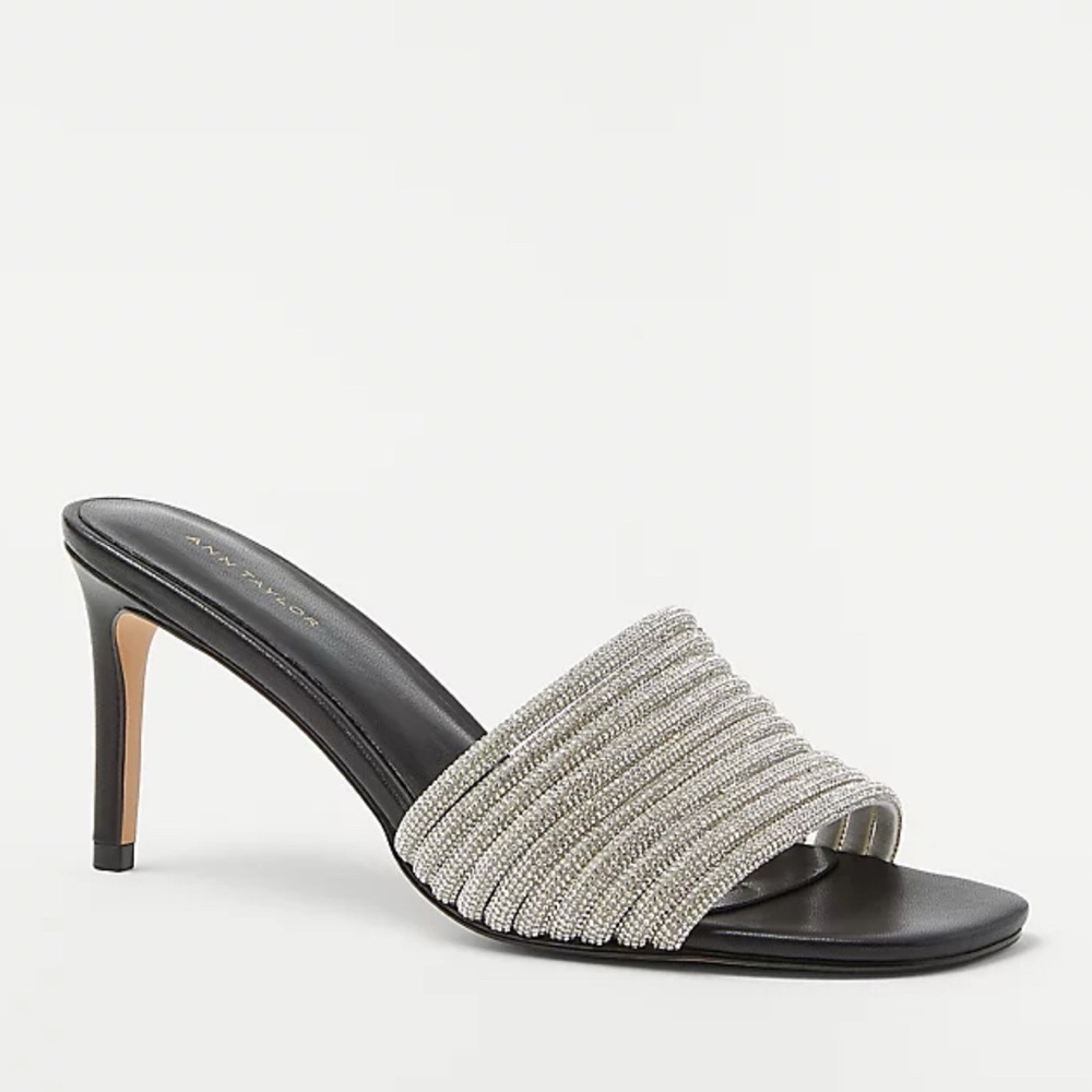*NEW* Ann Taylor Crystal Mule Sandals 💎